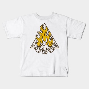 Line art bonfire Kids T-Shirt